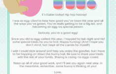 4 Free Printable Easter Bunny Letters with Free Printable Letters From The Easter Bunny