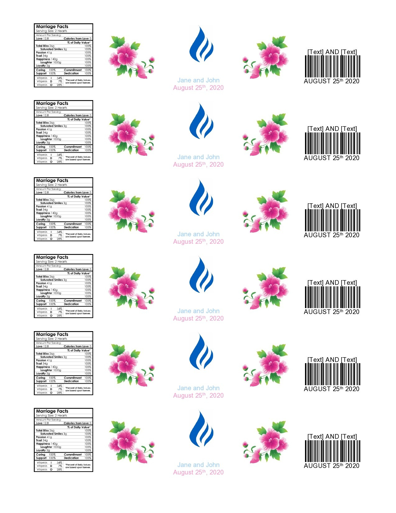 40 Editable Water Bottle Label Templates (100% Free) within Free Printable Template For Water Bottle Labels