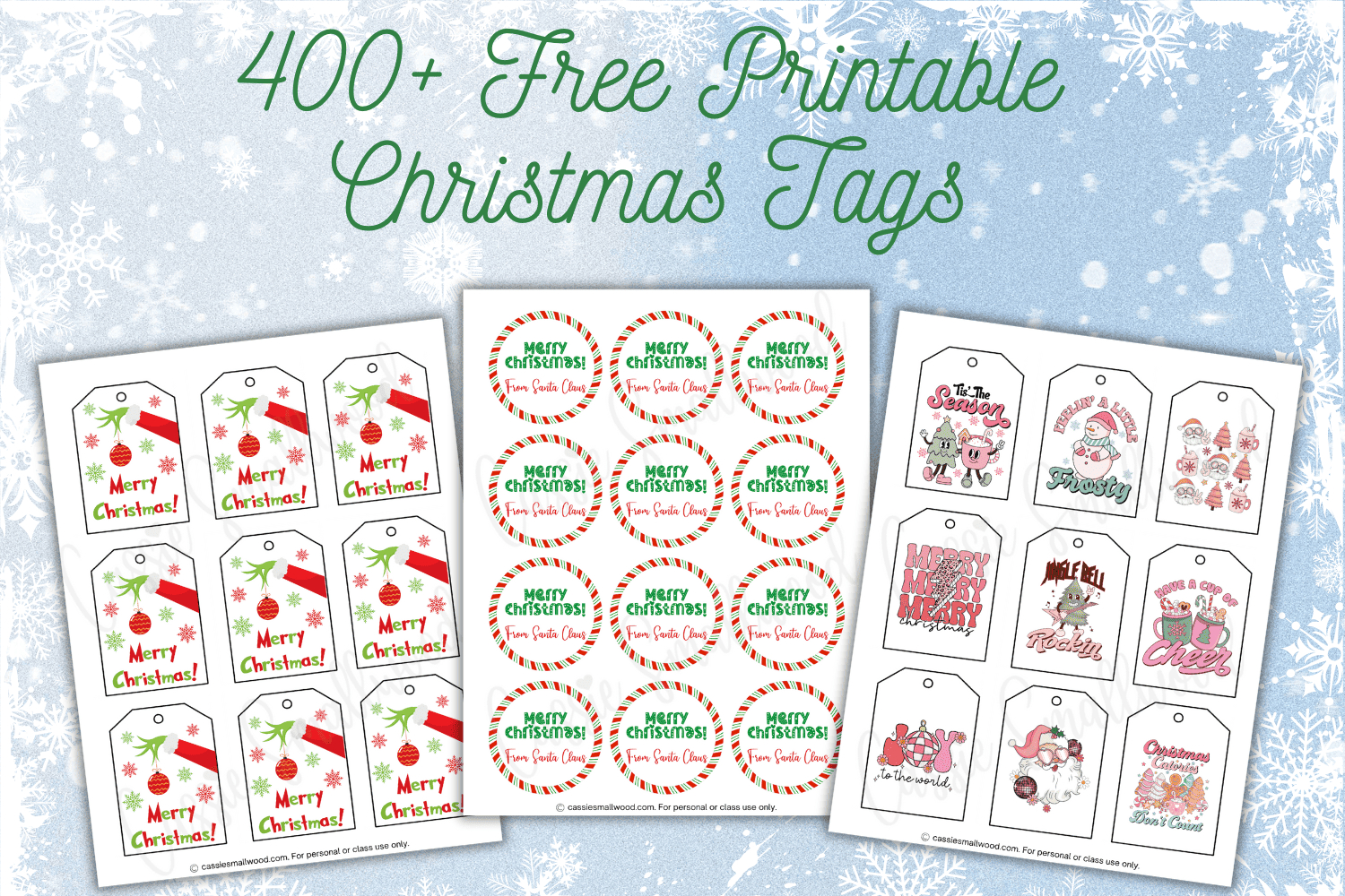 400+ Cutest Printable Christmas Tags (Free Pdf) - Cassie Smallwood in Printable Christmas Labels For Presents