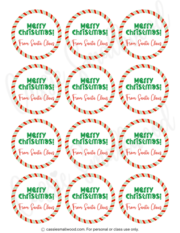 Free Printable Christmas Name Labels