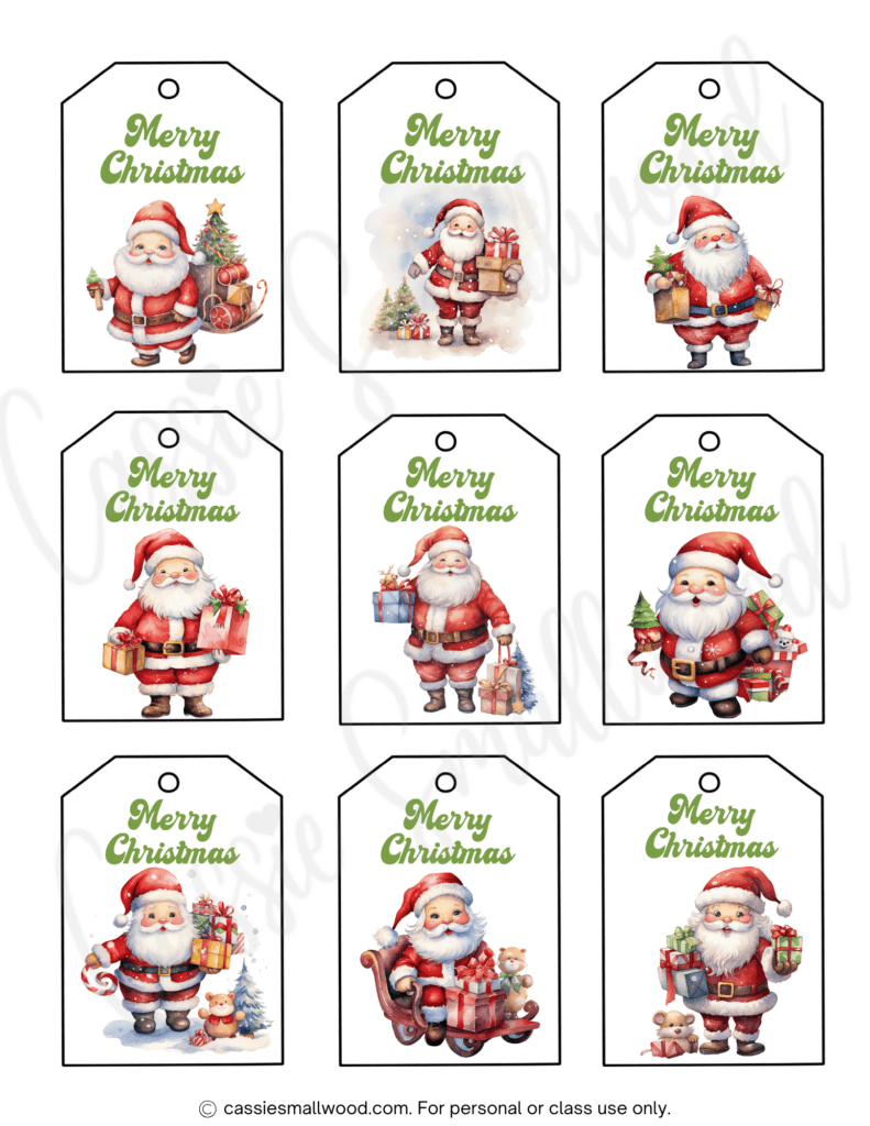 400+ Cutest Printable Christmas Tags (Free Pdf) - Cassie Smallwood regarding Printable Xmas Gift Labels