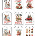 400+ Cutest Printable Christmas Tags (Free Pdf)   Cassie Smallwood With Free Printable Xmas Gift Labels