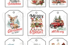 400+ Cutest Printable Christmas Tags (Free Pdf) - Cassie Smallwood with Free Printable Xmas Gift Labels