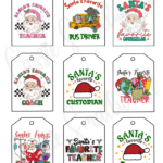 400+ Cutest Printable Christmas Tags (Free Pdf)   Cassie Smallwood With Printable Christmas Present Labels