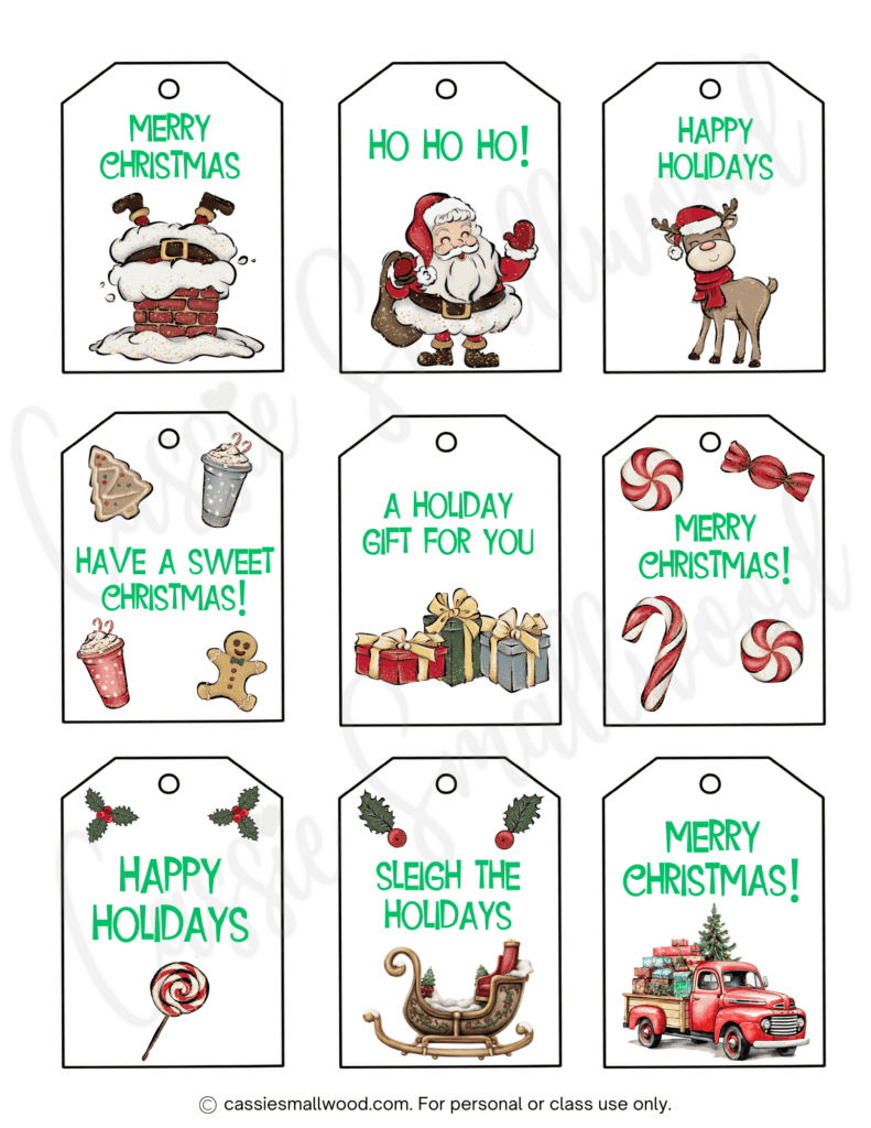 400+ Cutest Printable Christmas Tags (Free Pdf) - Cassie Smallwood with regard to Printable Christmas Labels For Gifts