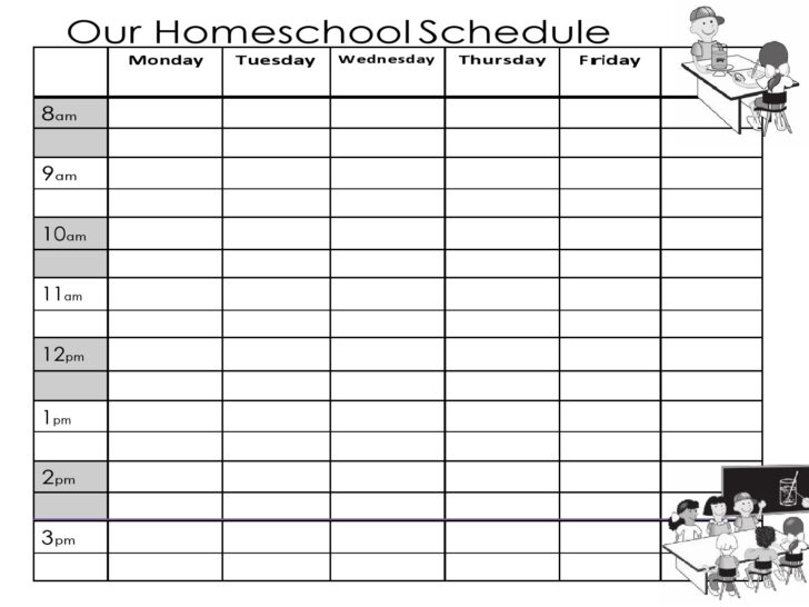 Free Printable Homeschool Daily Schedule Printable