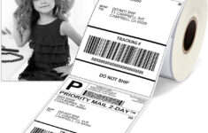 4*6 Inch Thermal Label Roll Square Shipping Label Sticker Paper with regard to Printable Return Label Woman Within