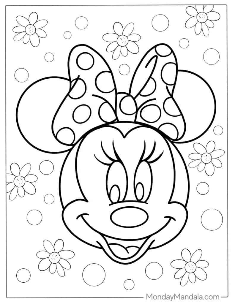 47 Minnie Mouse Coloring Pages (Free Pdf Printables) with Free Printable Coloring Pages of Minnie Mouse