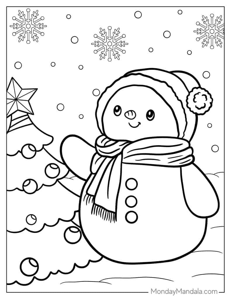 48 Snowman Coloring Pages (Free Pdf Printables) within Free Printable Coloring Pages Snowman