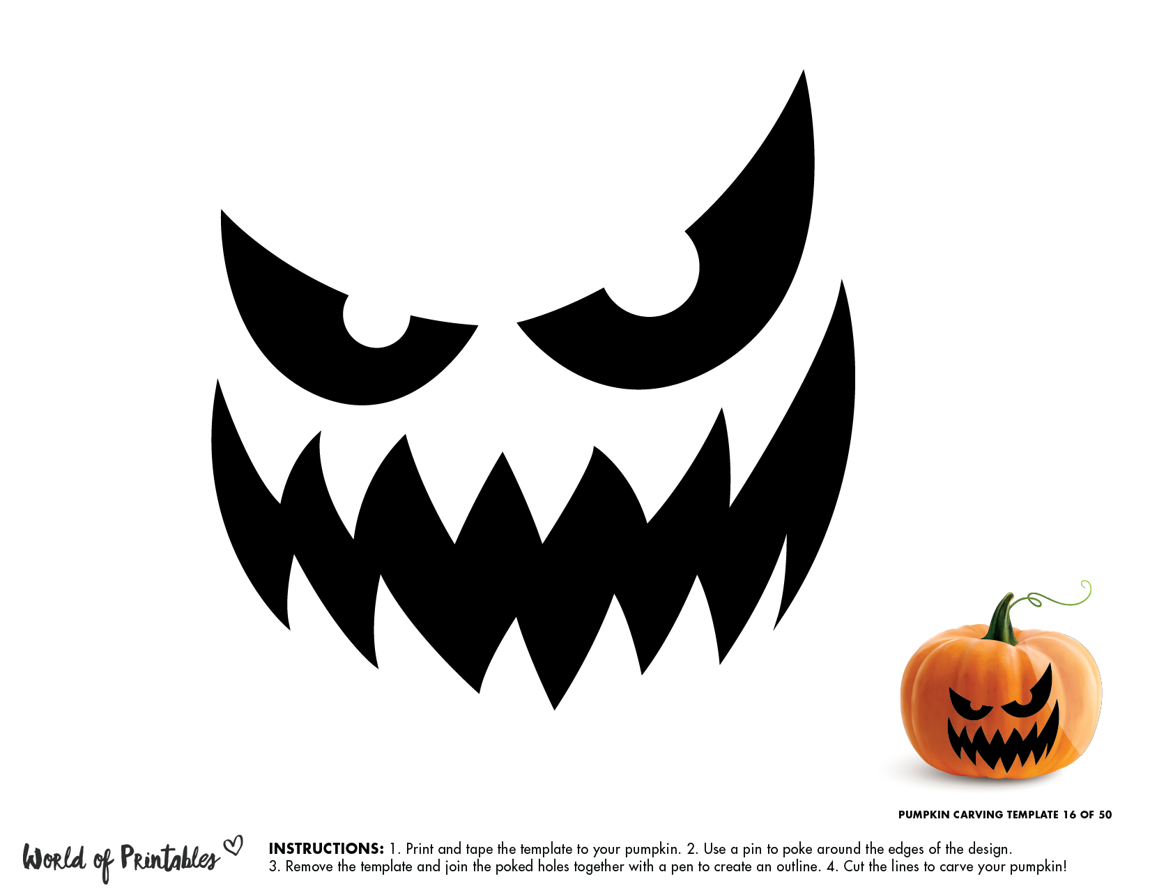 50 Easy Pumpkin Carving Stencils + The Ultimate Guide To Pumpkin inside Free Printable Pumpkin Carving Stencils Scary
