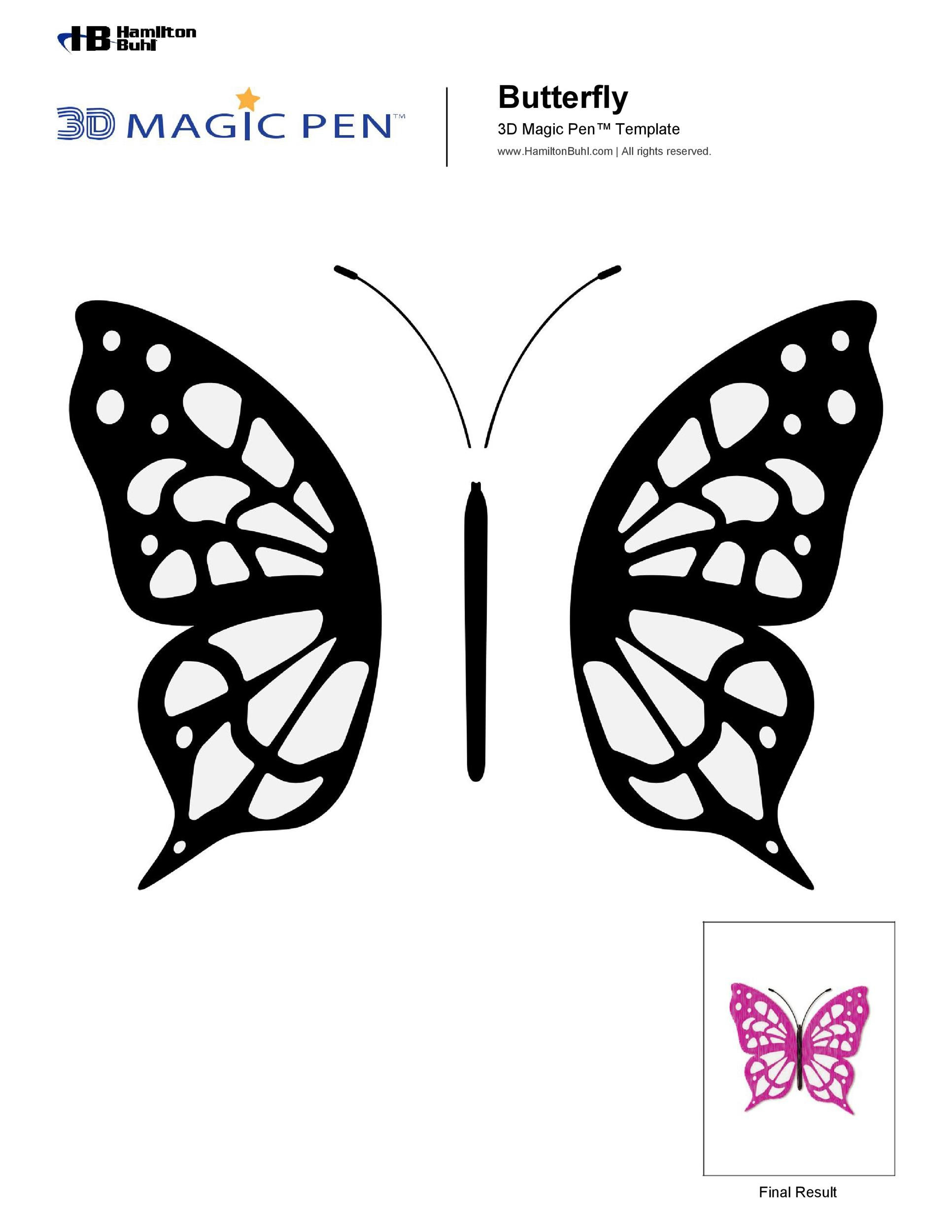 50 Printable &amp;amp; Cut Out Butterfly Templates 🦋 ᐅ Templatelab with regard to Free Printable 3d Butterfly Template