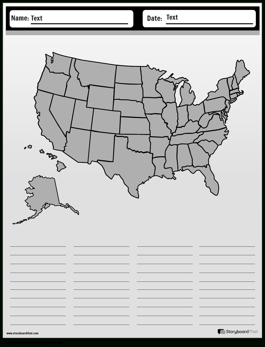 50 States Worksheets: Create &amp;amp; Print With Storyboard That with regard to Free Printable 50 States Worksheets