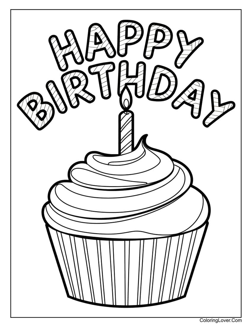 51 Happy Birthday Coloring Pages (Free Printables For All Ages) throughout Free Printable Birthday Colouring Pages