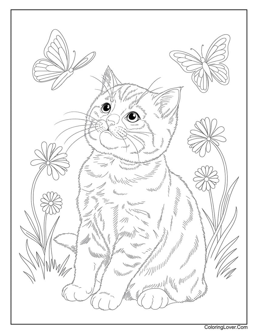 54 Cat Coloring Pages (Free Printables For All Ages) throughout Free Printable Coloring Pages Cats