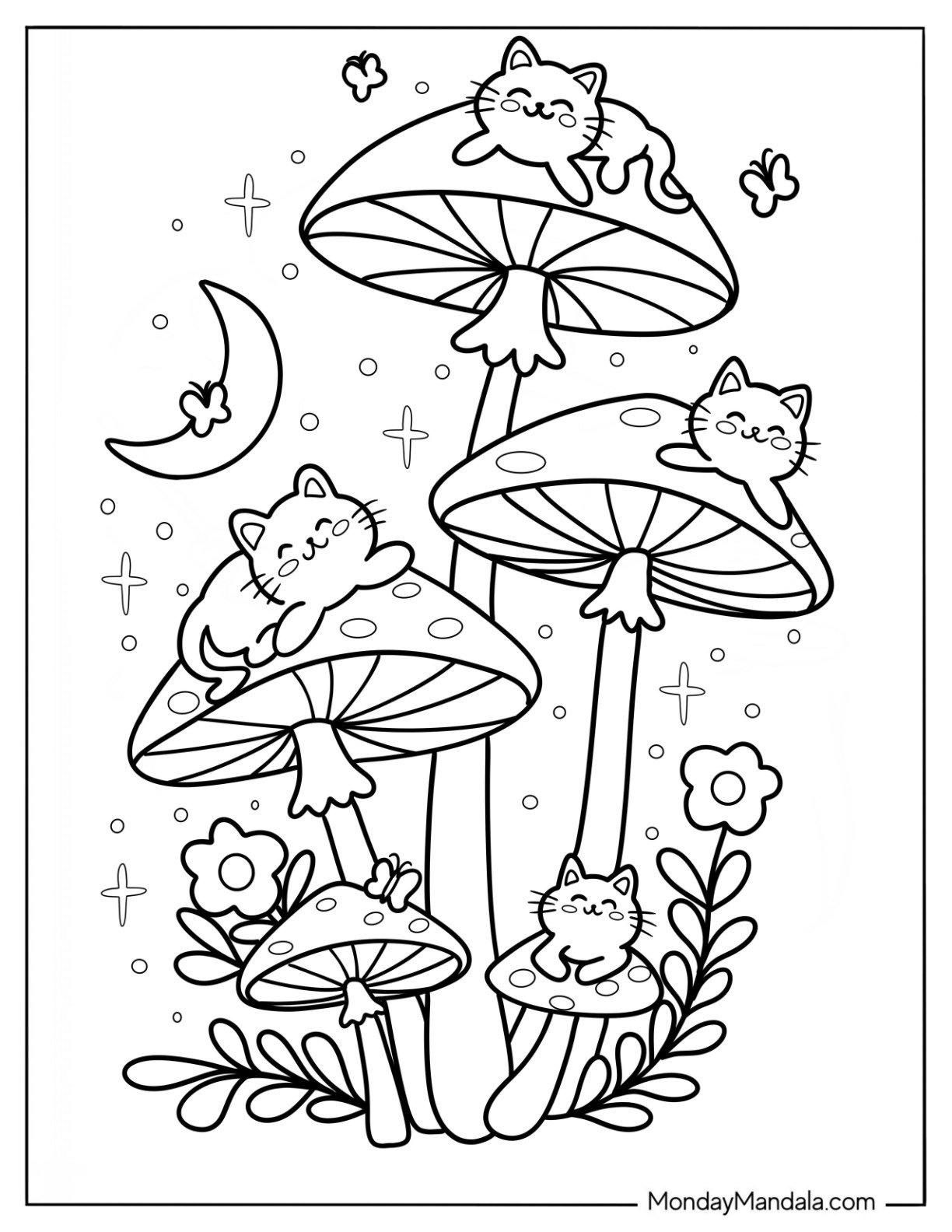 56 Mushroom Coloring Pages (Free Pdf Printables) with Free Printable Mushroom Coloring Pages