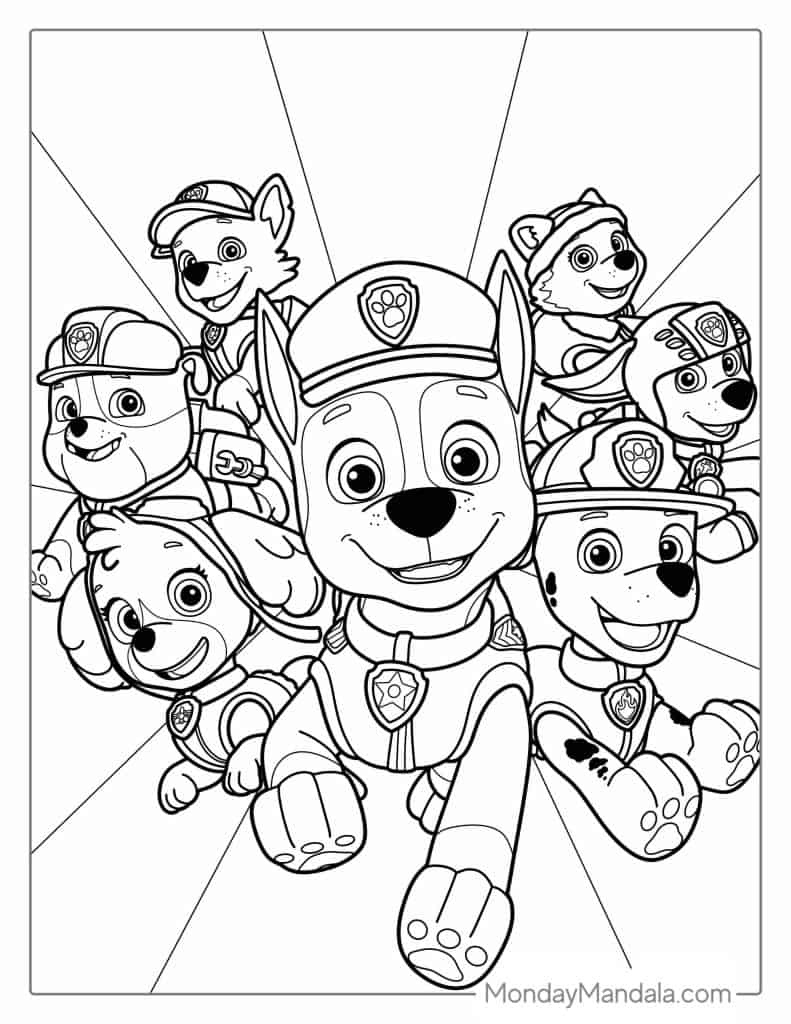 58 Paw Patrol Coloring Pages (Free Pdf Printables) for Free Printable Full Size Paw Patrol Coloring Pages