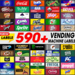 590+ Vending Machine Soda & Sparkling Water Labels (Digital With Soda Machine Labels Printable