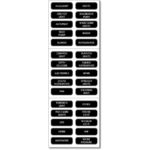6" Black And White 8030 Dc Panel Basic 30 Label Set   Walmart Pertaining To Simple Black And White Labels For Panels