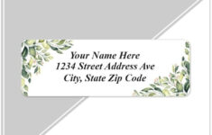 60 Return Address Labels Personalized Printed 3/4 X 2 1/4 Corner with Full Beauty Brands Returns Label Printable