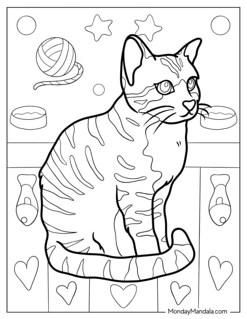 69 Cat Coloring Pages (Free Pdf Printables) in Free Printable Pictures Of Cats