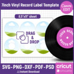 7 Inches Vinyl Record Template, Vinyl Record Label Template With Regard To Free Printable Vinyl Record Label Template