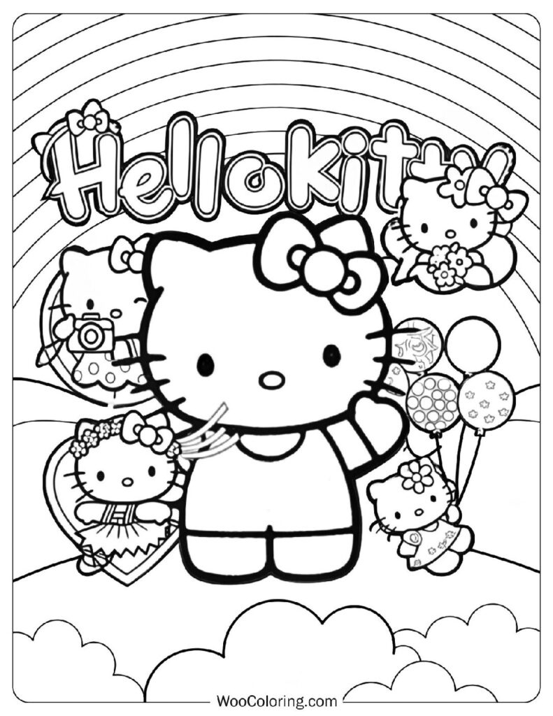 76 Hello Kitty Coloring Pages (Free Pdf To Print) | Woo Coloring for Free Printable Hello Kitty Coloring Sheets