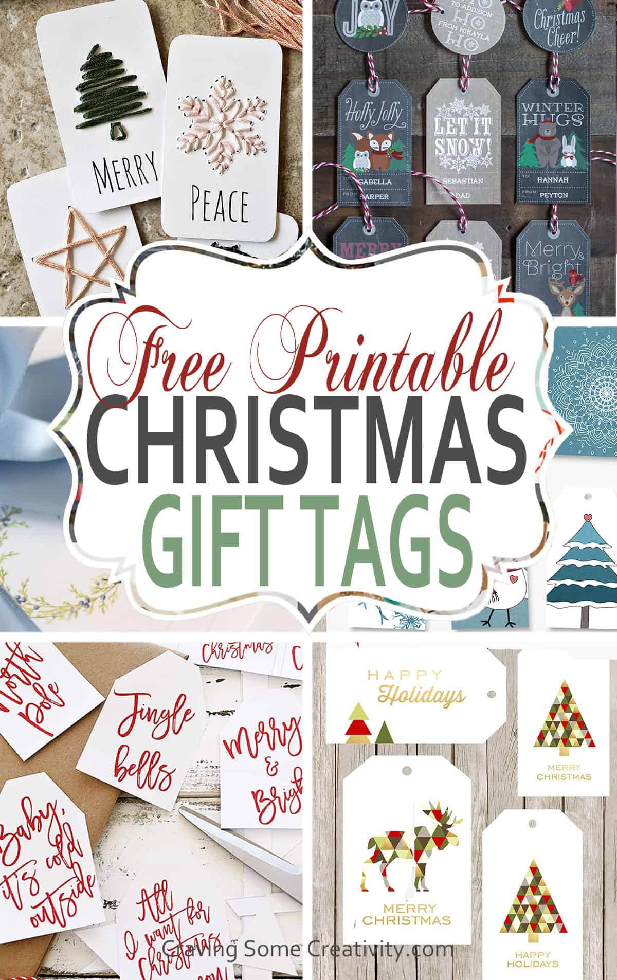 90+ Free Printable Rustic Christmas Tags For Gifts • Craving Some inside Printable Christmas Gift Labels Free