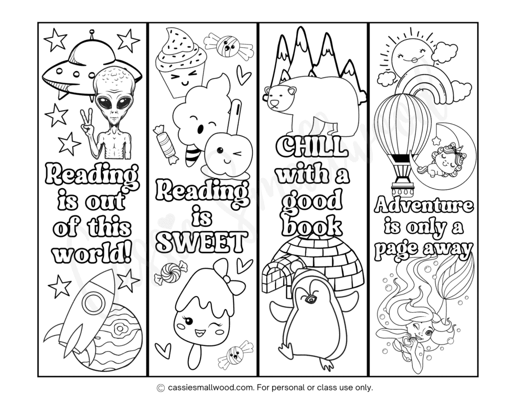 92 Cute Free Printable Bookmarks - Cassie Smallwood intended for Free Printable Bookmarks For Students