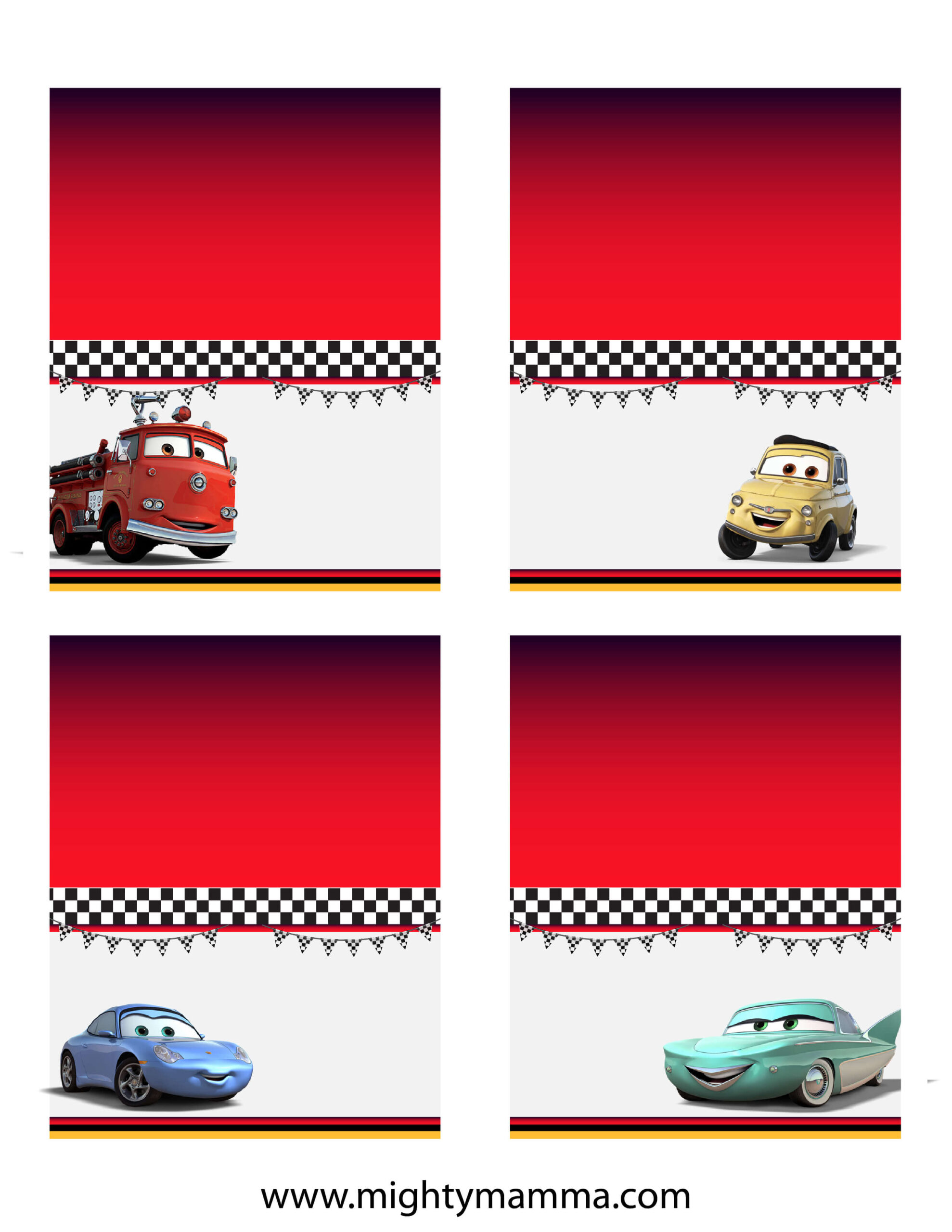 A Cars Birthday Theme – Includes Free Printables! – Mighty Mamma regarding Printable Disney Cars Label