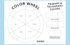 A3 Printable Colour Wheel Template [American] | Basic Primary with Free Printable Color Wheel Worksheet