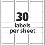 Address Labels, Inkjet Printers, White, 1 X 2 5/8 Inch, Box Of With Printable Label Template 1 X 2 5 8