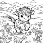 Adorable Highland Cow Coloring Pages For Relaxation And Fun With Regard To Free Printable Highland Cow Coloring Pages