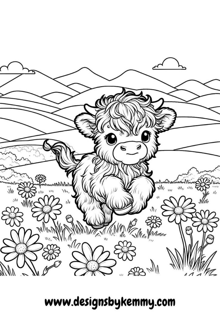 Adorable Highland Cow Coloring Pages For Relaxation And Fun with regard to Free Printable Highland Cow Coloring Pages