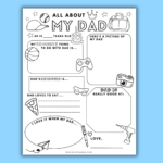 All About Dad Free Printable Pdf Within Free Printable All About My Dad Printable