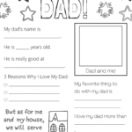 All About My Dad (Papa, Grandpa) Free Printable   Out Upon The Waters Pertaining To Free Printable All About My Dad Printable