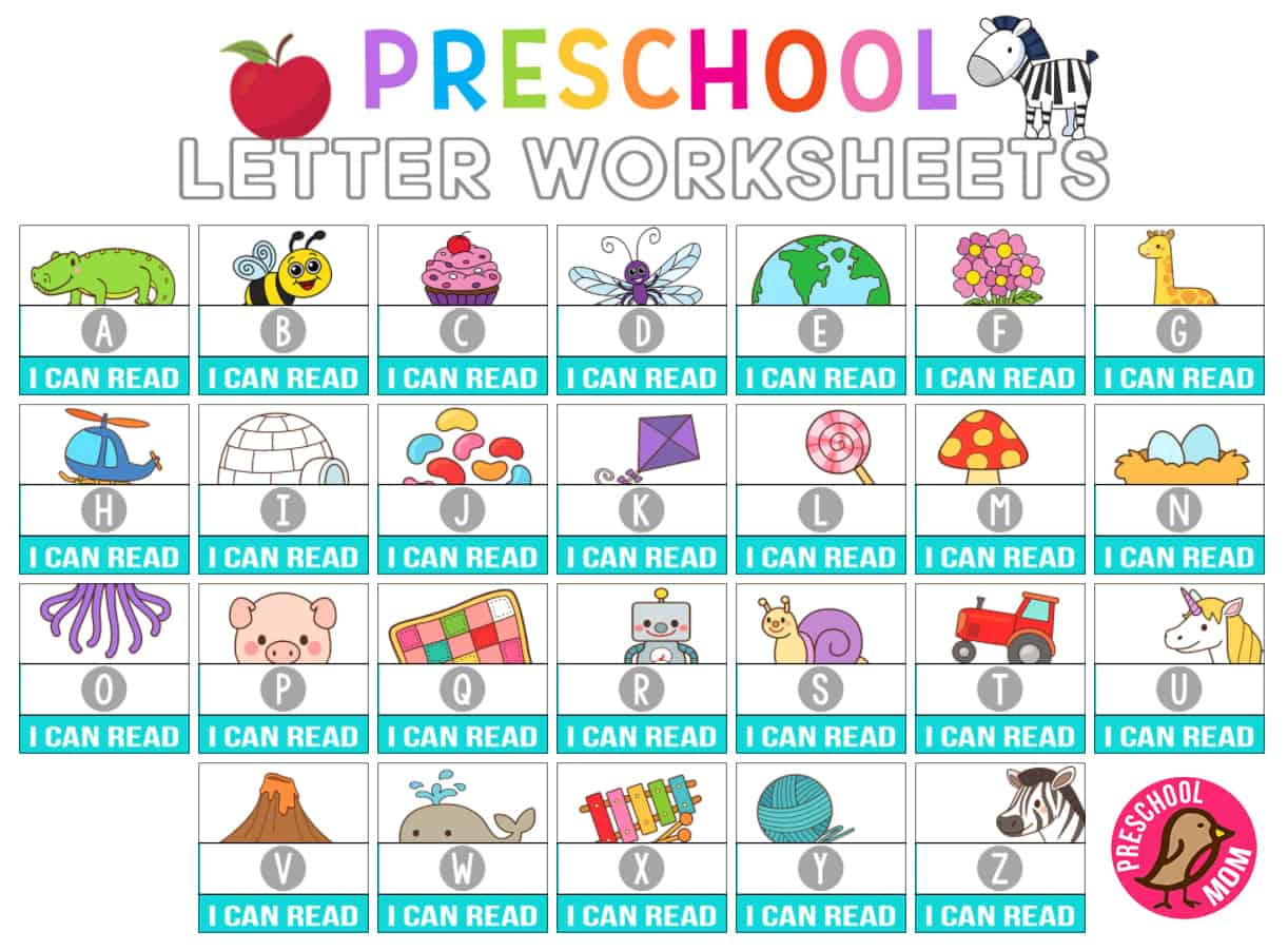 Alphabet Printables - Preschool Mom regarding Free Printable Alphabet Worksheets For Kindergarten