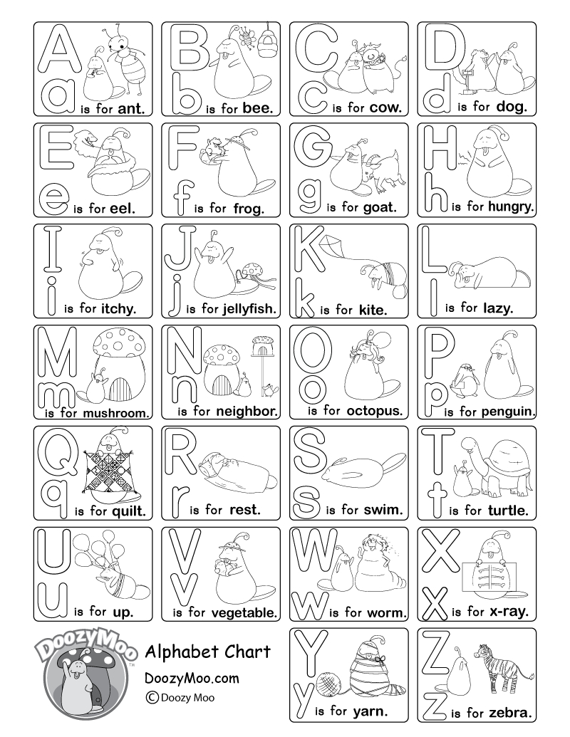 Alphabet Worksheets (Free Printables) - Doozy Moo pertaining to Free Printable Alphabet Worksheets For Kindergarten