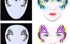 Animal Print Face Paint Template Cartoon Face Tattoo Body Painting Stencils  Holiday Decorations in Free Printable Face Painting Stencils