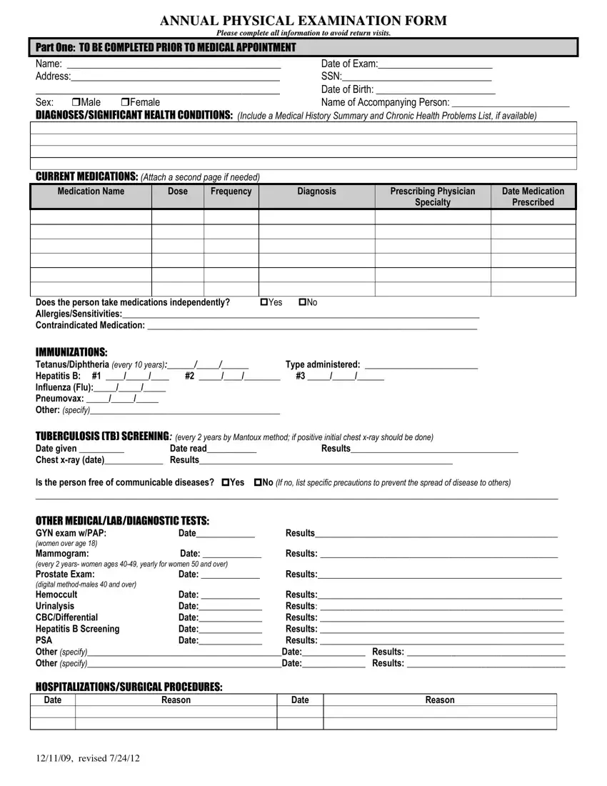 Annual Physical Examination Pdf Form - Formspal within Free Printable Annual Physical Exam Form