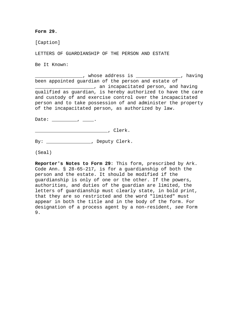 Arkansas Guardianship Forms: Pre-Built Template | Airslate Signnow regarding Free Printable Guardianship Forms Arkansas
