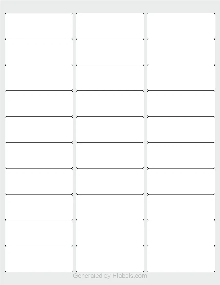 Avery® 15660 Label Template | Print Online Instantly regarding Free Printable Address Label