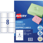 Avery Crystal Clear Laser Address Labels White L7565 99.1X67.7 Mm With Clear Printable Address Labels