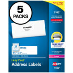 Avery Easy Peel Printable Address Labels With Sure Feed, 1 1/3" X Pertaining To Printable Address Labels Avery
