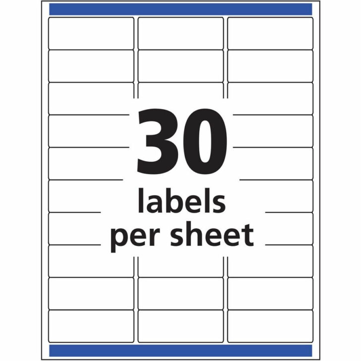 Label Templates Free Printable 30 Per Page