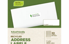 Avery Eco-Friendly Address Labels For Laser And Inkjet Printers, 1" X 2?" -  1" Width X 2 5/8" Length - Permanent Adhesive - Rectangle - Inkjet, Laser pertaining to Kohl'S Return Label Printable Free