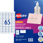 Avery Frosted Clear Address Labels For Inkjet Printers   38.1 X Regarding Clear Printable Address Labels