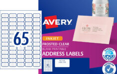 Avery Frosted Clear Address Labels For Inkjet Printers - 38.1 X regarding Clear Printable Address Labels