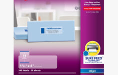 Avery Printable Address Labels With Sure Feed, 1-1/3" X 4", Matte Clear,  Permanent Adhesive, Inkjet Printers, 140 Blank Mailing Labels (18662) pertaining to Clear Printable Address Labels