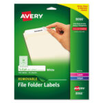 Avery Removable File Folder Labels With Sure Feed Technology, 0.66 In Free Template For Avery 5366 File Folder Labels