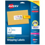 Avery Shipping Labels, White, Sure Feed, 2" X 4", 250 Labels (6427 Regarding Free Printable Label Avery 6427